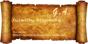 Gyimóthy Alexandra névjegykártya