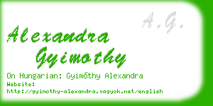 alexandra gyimothy business card